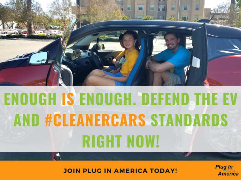 Plug In America challenging Trump administration to protect clean car standards